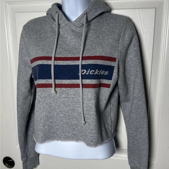 Dickies Girl Hoodie Sweatshirt Sweater Size XSmall Western Cropped Y2K Cotton - Picture 3 of 13